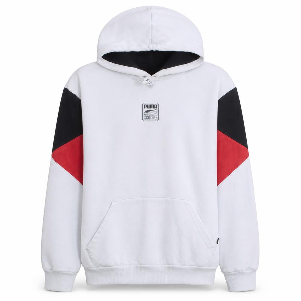 Puma Men's White Pullover Hoodie L Sports Fleece Sweatshirt