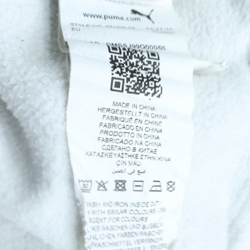 Puma Men's White Pullover Hoodie L Sports Fleece Sweatshirt