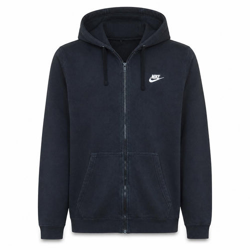 Nike Men's Black Full Zip Hoodie L Regular Fleece Sweatshirt