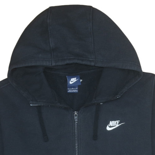 Nike Men's Black Full Zip Hoodie L Regular Fleece Sweatshirt