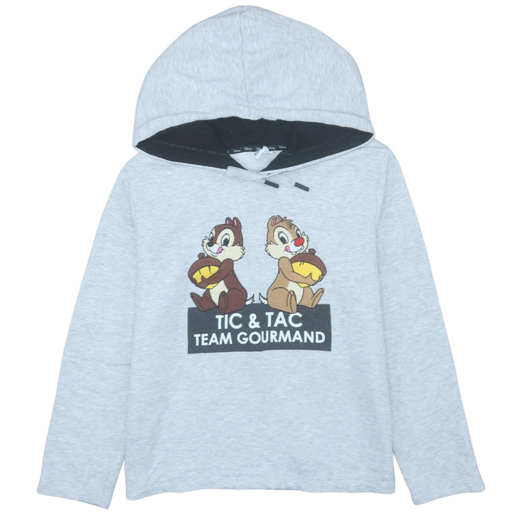 Disney Women Grey Chip and Dale Pullover Hoodie Size L