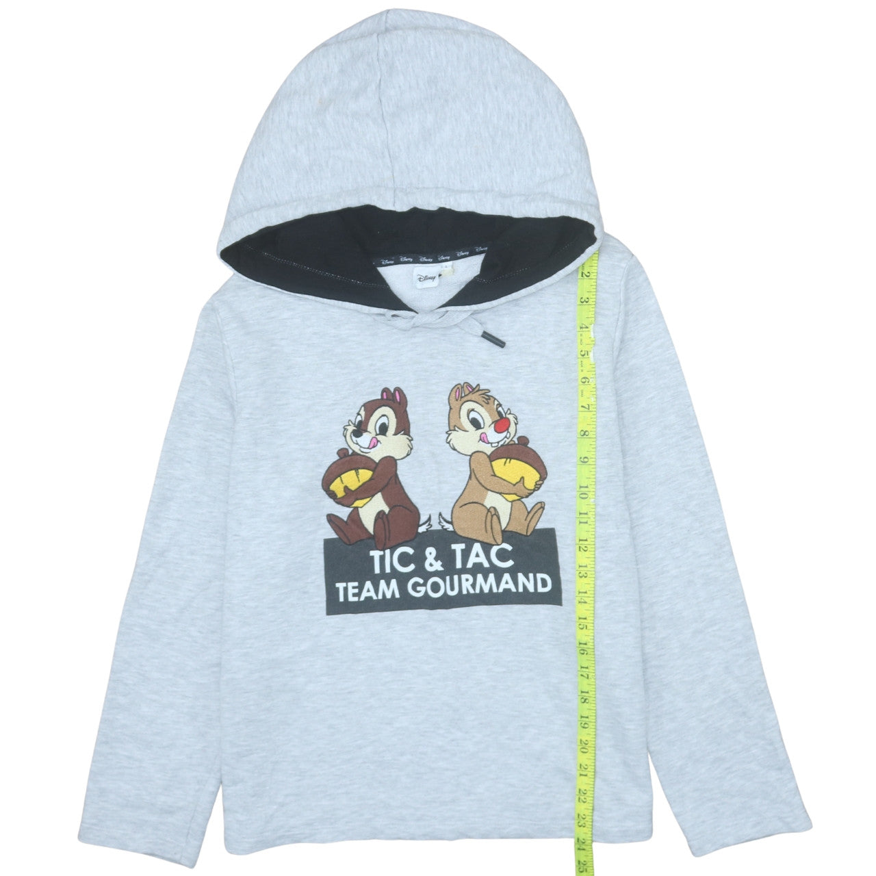 Disney Women Grey Chip and Dale Pullover Hoodie Size L