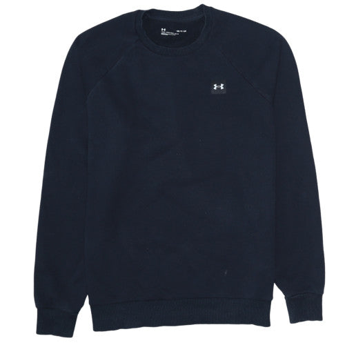 Under Armour Men's Black Small Basic Crew Sweatshirt Fleece Pullover