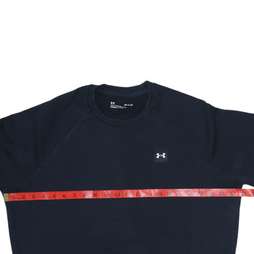 Under Armour Men's Black Small Basic Crew Sweatshirt Fleece Pullover