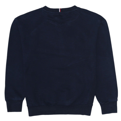 Tommy Hilfiger Boys Blue Crew Neck Pullover Logo Sweatshirt Size 164