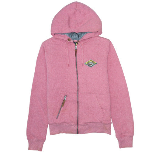 Alpine Club Women Pink Full Zip Hooded Sweatshirt Size M