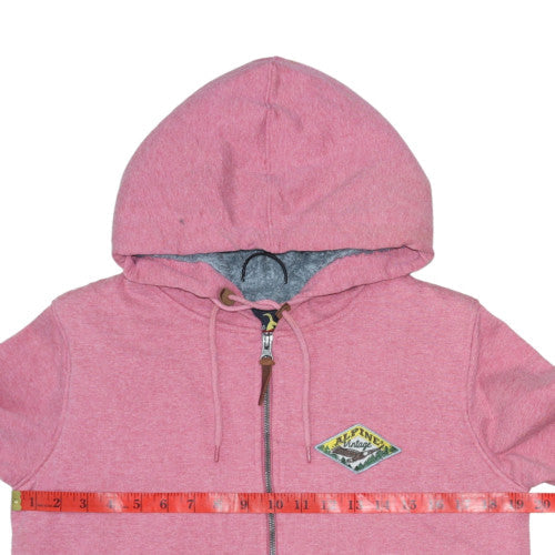 Alpine Club Women Pink Full Zip Hooded Sweatshirt Size M