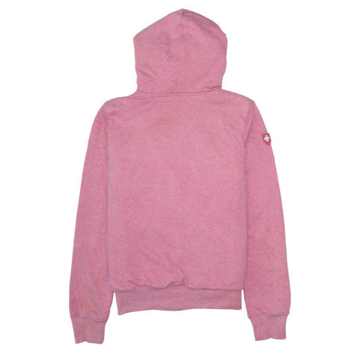 Alpine Club Women Pink Full Zip Hooded Sweatshirt Size M