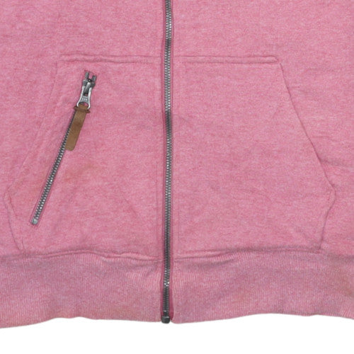 Alpine Club Women Pink Full Zip Hooded Sweatshirt Size M
