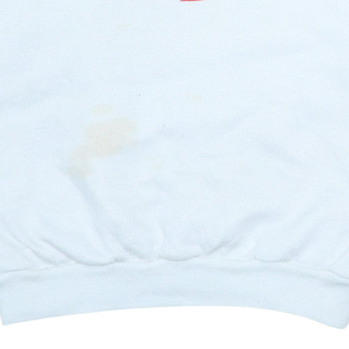 Connolly Men's White Oliver! Graphic Pullover Sweatshirt L Vintage