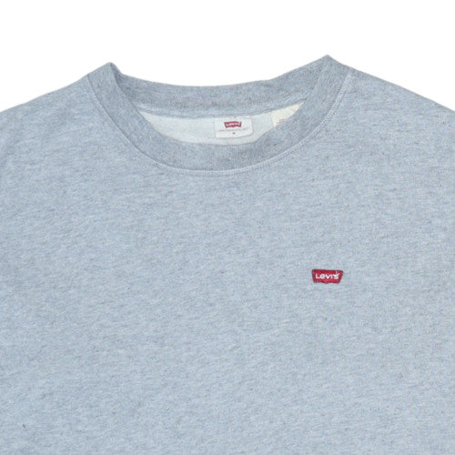 Levi's Women Grey Crew Neck Pullover Sweatshirt M Cotton Blend