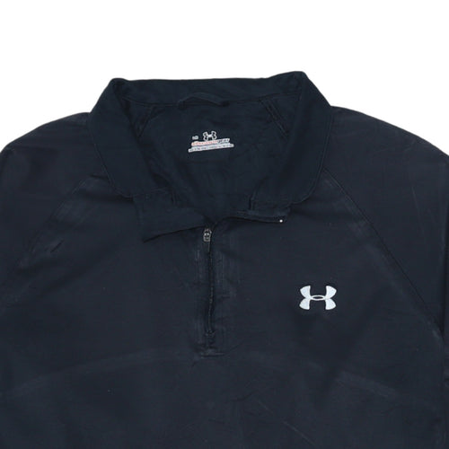 Under Armour Men's Black L 1/4 Zip Athletic Sweatshirt