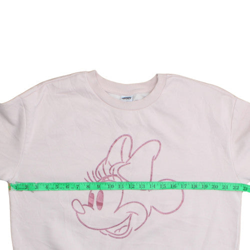 George Women Minnie Mouse Pink Sweatshirt Size M 12-14