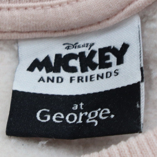 George Women Minnie Mouse Pink Sweatshirt Size M 12-14
