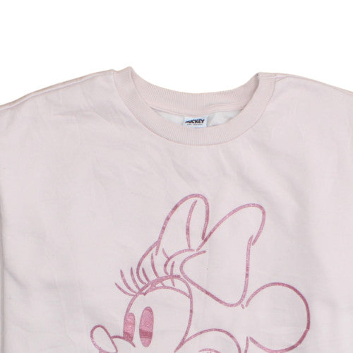 George Women Minnie Mouse Pink Sweatshirt Size M 12-14