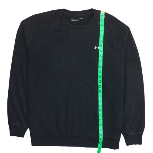 Under Armour Mens Black Large Crew Neck Sweatshirt Fleece Pullover