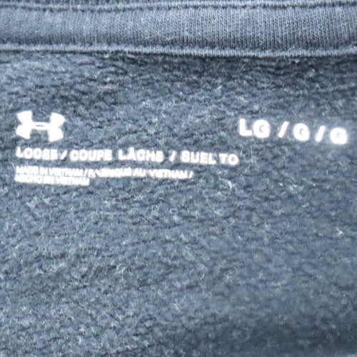 Under Armour Mens Black Large Crew Neck Sweatshirt Fleece Pullover