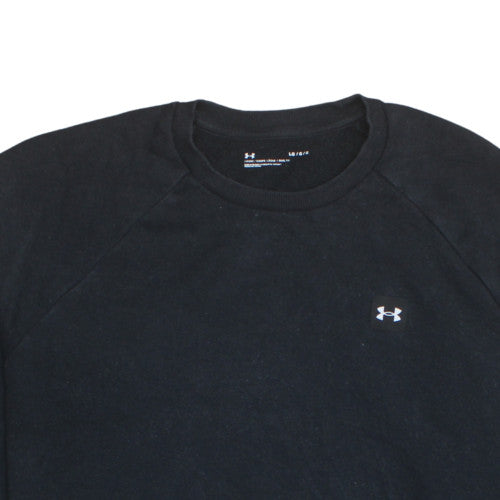 Under Armour Mens Black Large Crew Neck Sweatshirt Fleece Pullover