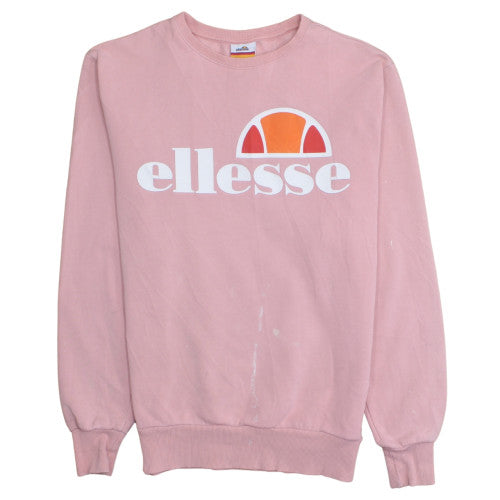 Ellesse Men's Pink Crew Neck Logo Sweatshirt M Regular Fit