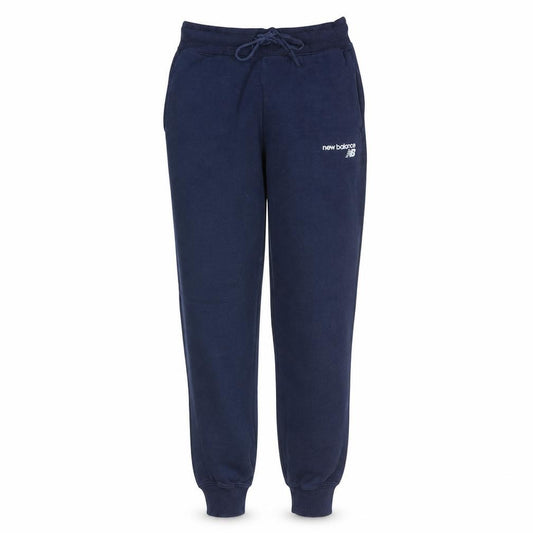 Front view of New Balance Women's Blue Jogger Sweatpants S Fleece Activewear