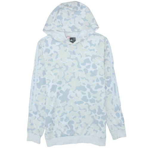 Adidas Boys Grey Camouflage Pullover Hoodie - Size 16 Years