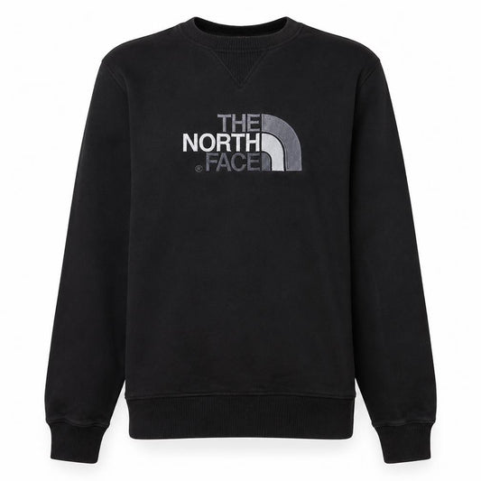Front view of The North Face Men's Black Cotton Crew Neck Sweatshirt M