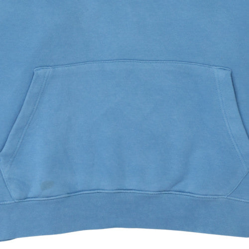 Nike Women Blue Pullover Hoodie L Cotton Blend Casual Sweatshirt