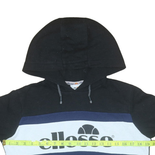 Ellesse Boys Black Pullover Hoodie 14 Years Logo Fleece Sweatshirt