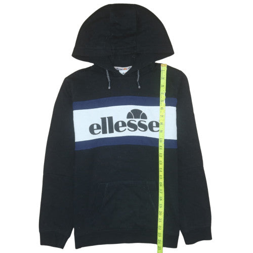 Ellesse Boys Black Pullover Hoodie 14 Years Logo Fleece Sweatshirt