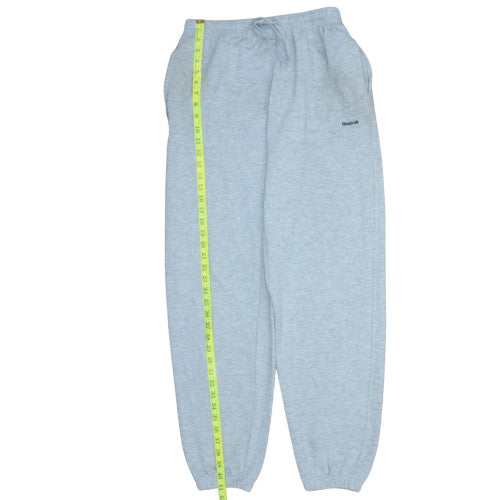 Reebok Mens Grey Sweatpants M Regular Fit Fleece Activewear Trousers