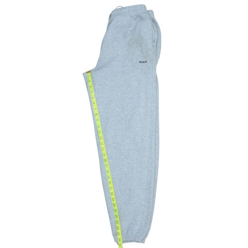 Reebok Mens Grey Sweatpants M Regular Fit Fleece Activewear Trousers