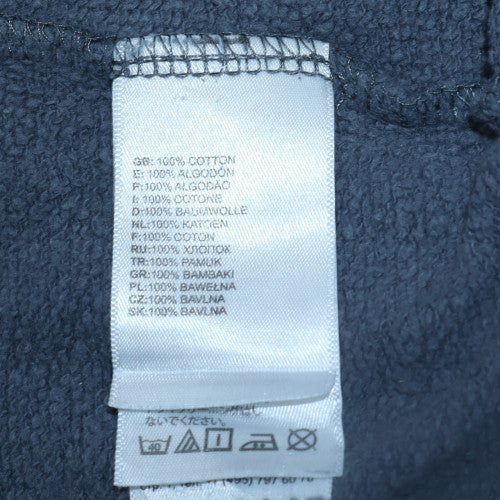 The North Face Men's Blue Pullover Hoodie M Logo Outdoor Cotton