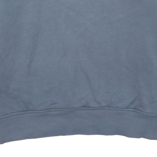 The North Face Men's Blue Pullover Hoodie M Logo Outdoor Cotton