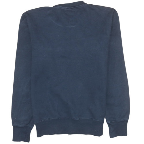 Champion Men's Blue Embroidered Logo Pullover Sweatshirt Small