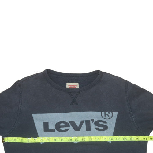 Levi's Boys Black Crew Neck Logo Pullover Sweatshirt 16 Years
