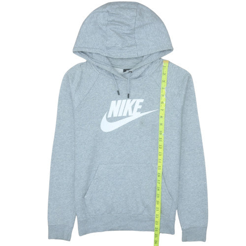 Nike Men’s Grey Pullover Hoodie S Fleece Logo Hooded Sweatshirt