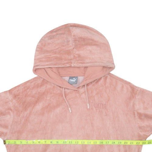 Puma Womens Pink Pullover Hoodie Size 10 Soft Fleece Casual Sweatshirt