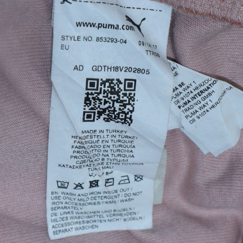 Puma Womens Pink Pullover Hoodie Size 10 Soft Fleece Casual Sweatshirt