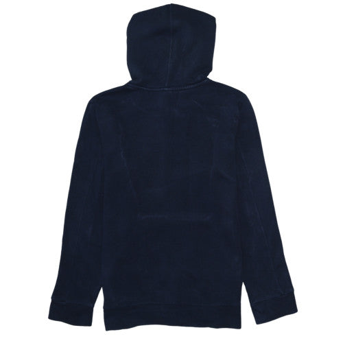 Adidas Boys Blue & Navy Hoodie 164 Full Sleeve Pullover Fleece Sweatshirt