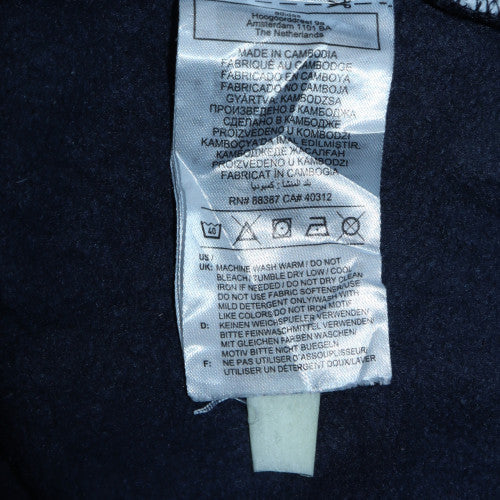 Adidas Boys Blue & Navy Hoodie 164 Full Sleeve Pullover Fleece Sweatshirt