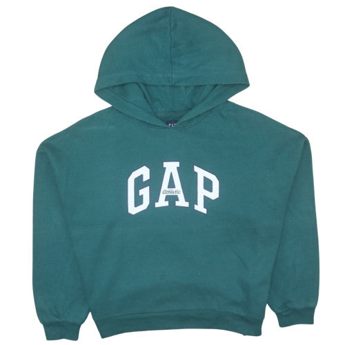 GAP Women Green Pullover Hoodie Small Logo Athletic Style Sweatshirt