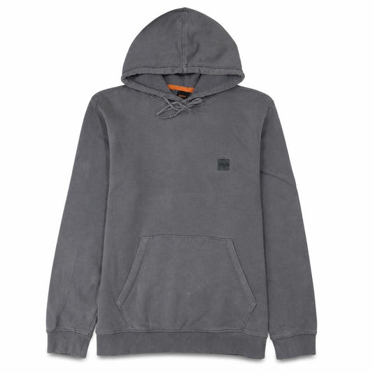 Front view of BOSS Men's Grey Pullover Hoodie L Regular Fit Cotton