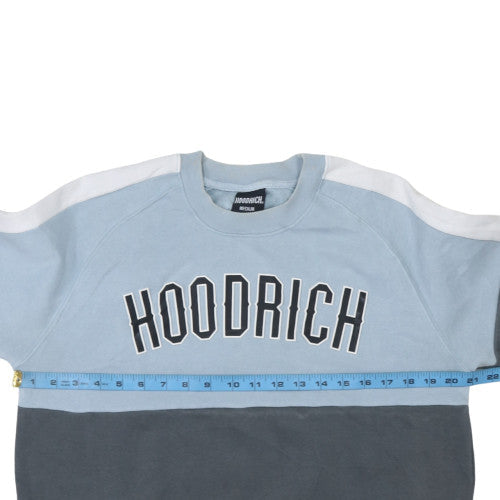 Hoodrich Men's Blue Colour Block Pullover Sweatshirt Medium