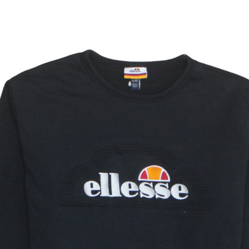 Ellesse Men’s Black XS Pullover Sweatshirt Crew Neck Logo