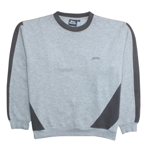 Slazenger Womens Grey Crew Neck Pullover Sweatshirt Size L