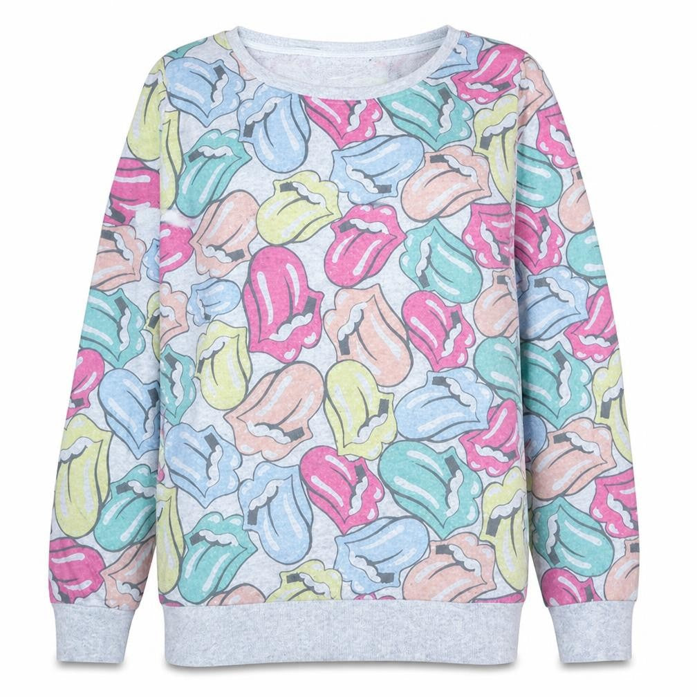 Front view of The Rolling Stones Women Multicoloured, size 18, Pullover Sweatshirt