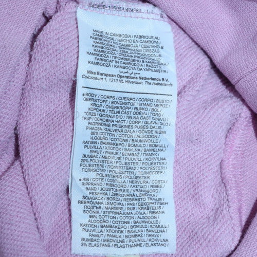 Nike Womens Pink & White Colourblock Crew Neck Pullover Sweatshirt Size S