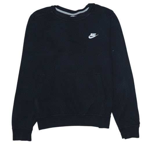 Nike Women Black Cotton Blend Pullover Sweatshirt L