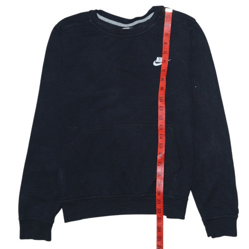 Nike Women Black Cotton Blend Pullover Sweatshirt L