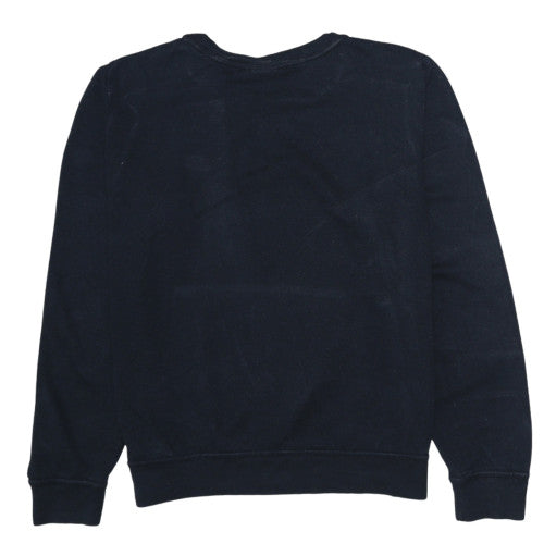 Nike Women Black Cotton Blend Pullover Sweatshirt L